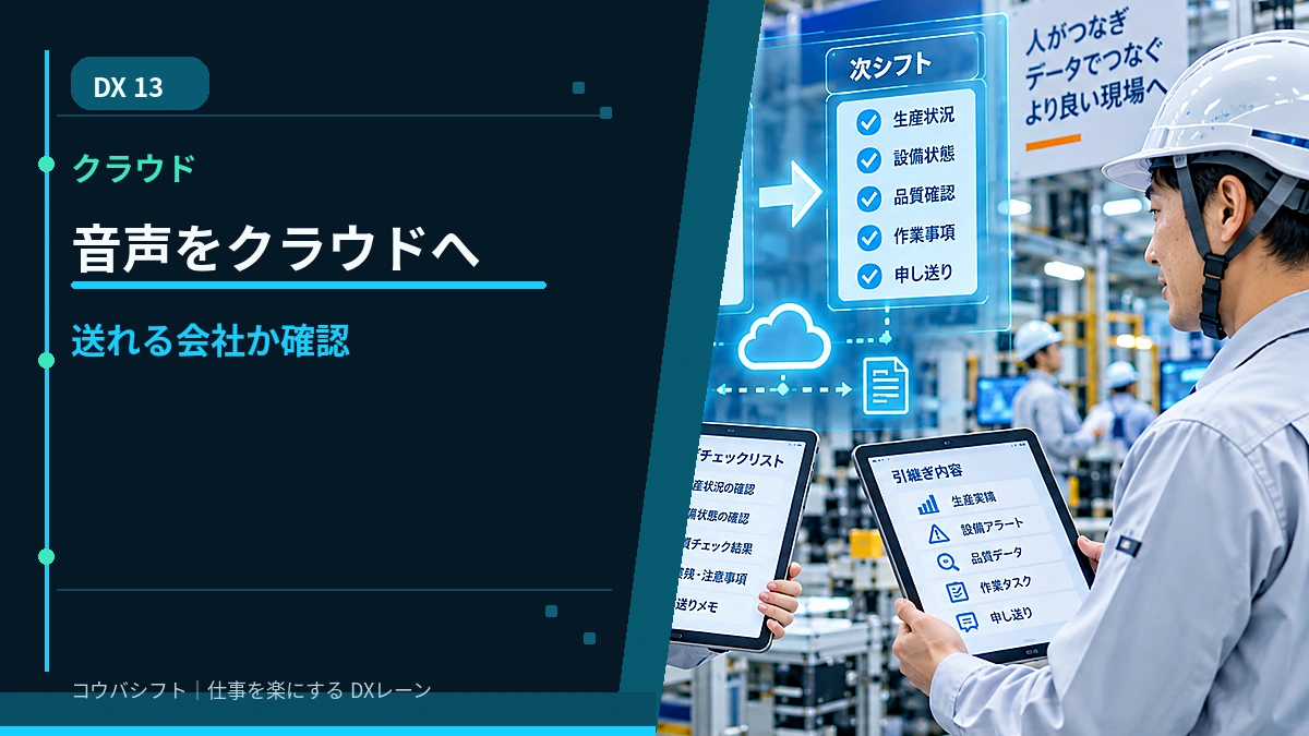 クラウドへ音声を送れる会社か確認する