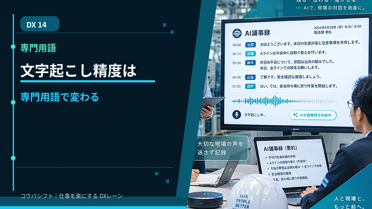 AI文字起こしの精度は「専門用語」で変わる